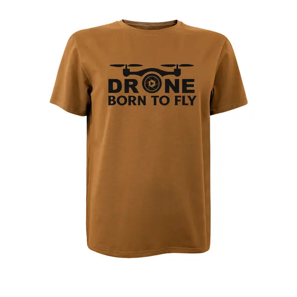 Футболка з принтом Drone born to Fly кулір шовкографія койот M (46)