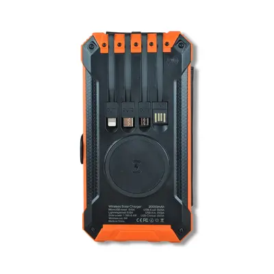 Повербанк портативний 20000mAh з сонячною панеллю