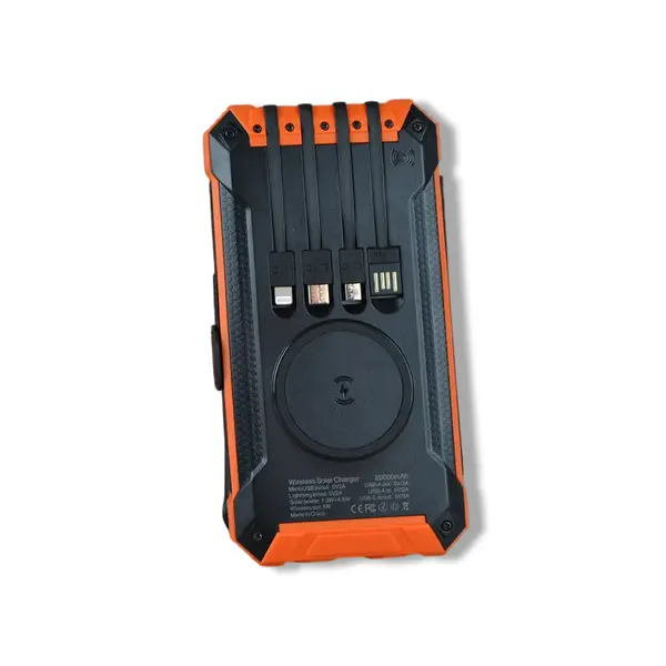 Повербанк портативний 20000mAh з сонячною панеллю