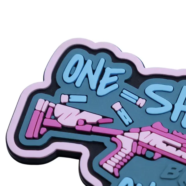 ПВХ Патч (шеврон) «One Shot - One  Drone» (синій)