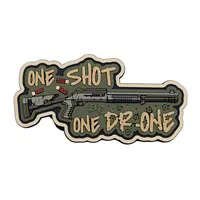 ПВХ Патч (шеврон) One Shot - One  Drone» (олива)