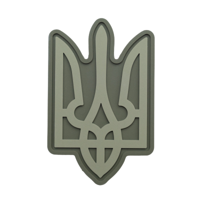 ПВХ Патч (шеврон) "Герб" фигурный олива