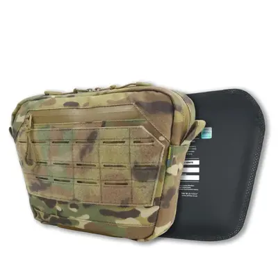 Сумка-напашник XL Kiborg з балістичним пакетом 2 клас захисту Militex GU Сordura Multicam