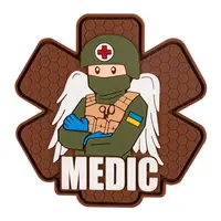ПВХ патч (шеврон) "Військовий медик" койот