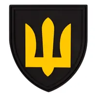 ПВХ Патч (шеврон) "Тризуб" черный