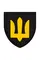 ПВХ Патч (шеврон) "Тризуб" черный