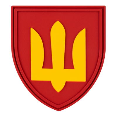 ПВХ Патч (шеврон) "Тризуб" красный