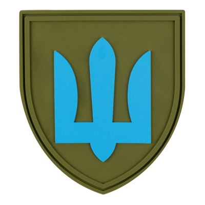 ПВХ Патч (шеврон) "Тризуб" олива