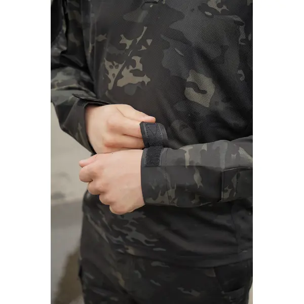 Тактична сорочка УБАКС UA (CoolPass) з довгим рукавом Black Multicam-S