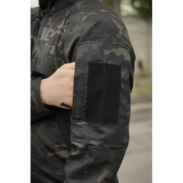 Тактична сорочка УБАКС UA (CoolPass) з довгим рукавом Black Multicam-S