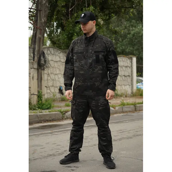 Кітель Twill FS чорний мультикам-L