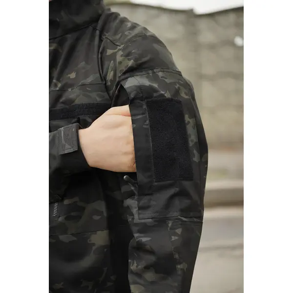 Кітель Twill FS чорний мультикам-3XL