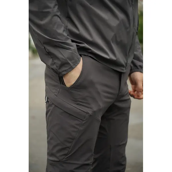 Брюки стрейч BR Flex Shadow серые-L
