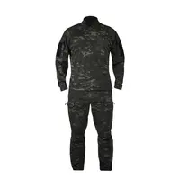 Костюм тактический Twill FS черный мультикам (штаны+убакс)-L