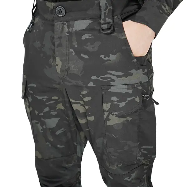 Костюм тактичний Twill FS чорний мультикам ( штани+кітель )-M