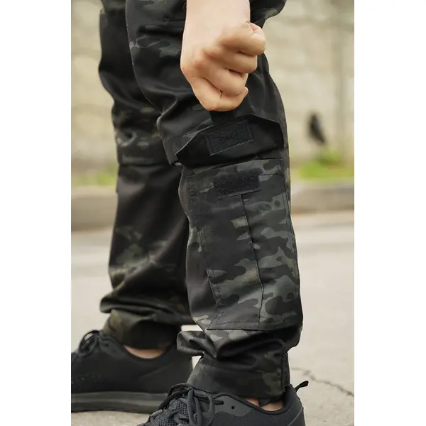 Костюм тактичний Twill FS чорний мультикам ( штани+кітель )-XL