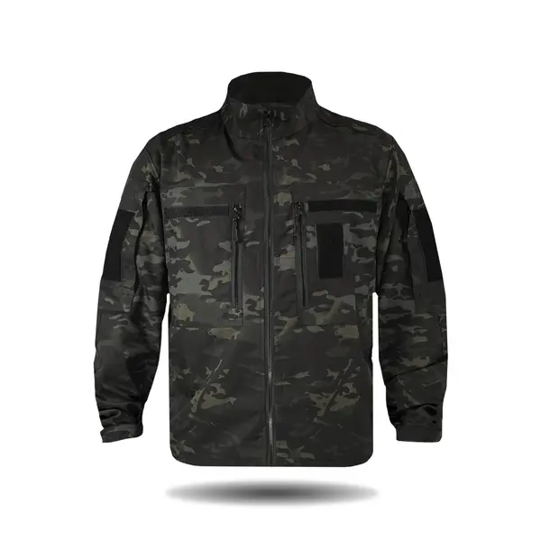 Костюм тактичний Twill FS чорний мультикам ( штани+кітель )-3XL