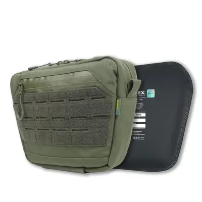 Сумка-напашник XL Kiborg з балістичним пакетом 2 клас захисту Militex GU Сordura Khaki