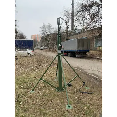 Телескопическая алюминиевая мачта с лебедкой 6 секций-S