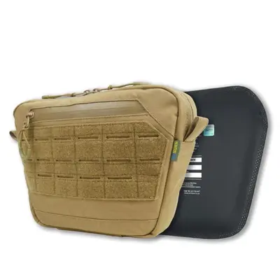 Сумка-напашник XL Kiborg з балістичним пакетом 2 клас захисту Militex GU Сordura Coyote