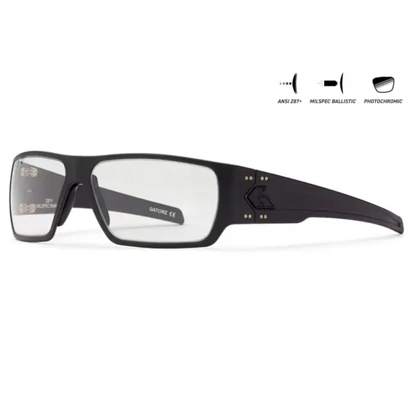 Захисні окуляри Gatorz Specter, Photochromic, ANSI Z87.1 Mil-Spec Ballistic, Black Cerakote - GZ-08-404