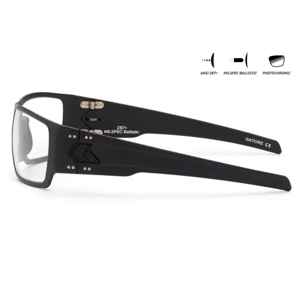Захисні окуляри Gatorz Specter, Photochromic, ANSI Z87.1 Mil-Spec Ballistic, Black Cerakote - GZ-08-404