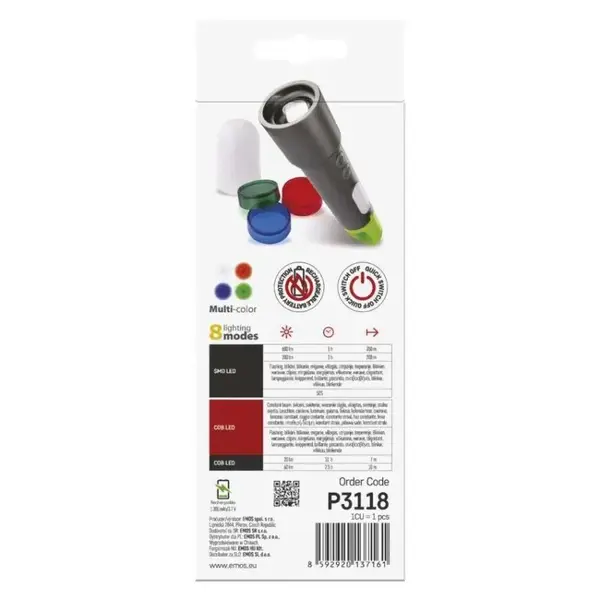 Ліхтар акумуляторний Emos P3118 600 Lm 1200 mAh метал