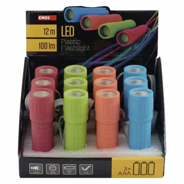Лiхтар ручний Emos P4706 100 Lm 3×AAA пластик
