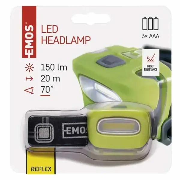 Лiхтар налобний Emos P3528 150 Lm 3×AAА пластик