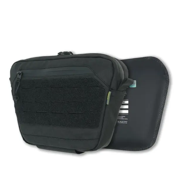 Сумка-напашник XL Kiborg з балістичним пакетом 2 клас захисту Militex GU Сordura Black