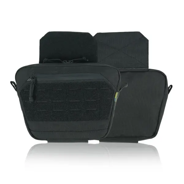 Сумка-напашник XL Kiborg з балістичним пакетом 2 клас захисту Militex GU Сordura Black