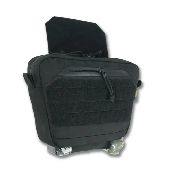 Сумка-напашник XL Kiborg з балістичним пакетом 2 клас захисту Militex GU Сordura Black