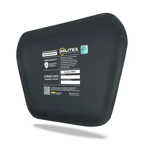 Сумка-напашник XL Kiborg з балістичним пакетом 2 клас захисту Militex GU Сordura Black
