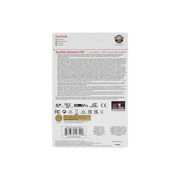 Карта пам'яті SanDisk Extreme PRO microSDXC 64 ГБ UHS-I U3 V30