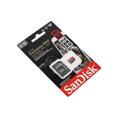 SanDisk Extreme PRO 256 ГБ microSDXC U3 V30 — карта пам'яті з SD-адаптером