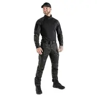Тактичні штани Герць 2.0 Twill з посиленими колінами та системою кишень, чорний мультикам-L