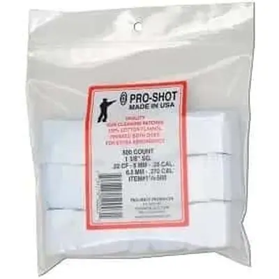 Хлопковые патчи Pro-Shot для чистки калибра .22–.270, 500 шт