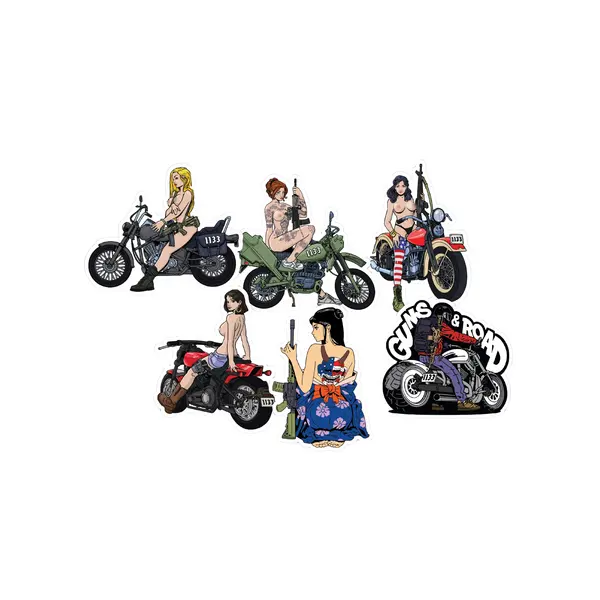 Стікерпак "1133 GIRLS&ROAD" 6 шт