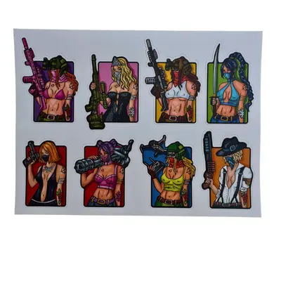 Стікерпак "TACTICAL GIRLS" 8 шт.