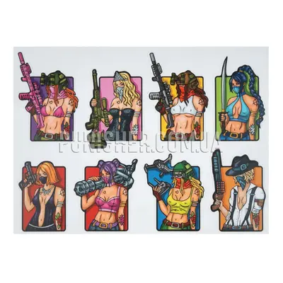 Стікерпак «TACTICAL GIRLS» 8 шт