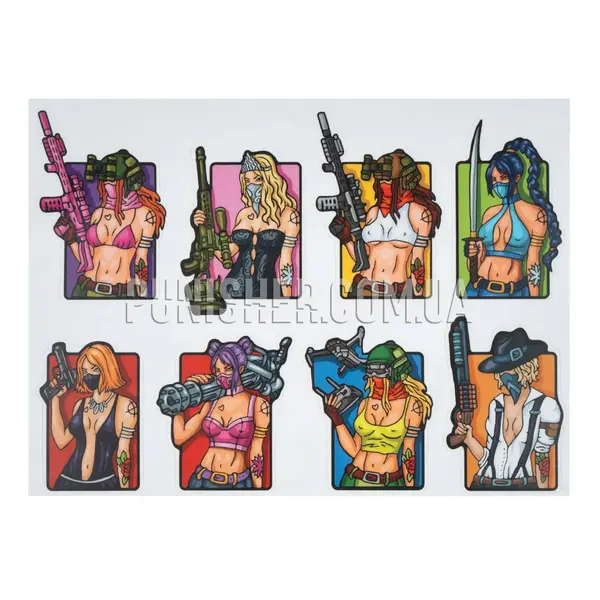 Стікерпак «TACTICAL GIRLS» 8 шт