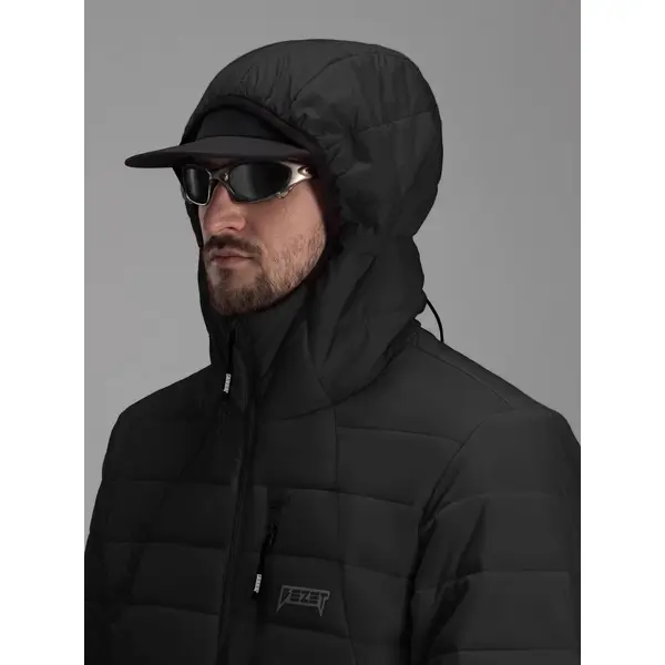 Куртка BEZET Quest стьобана демісезонна з утеплювачем Hollowsoft Чорна-L