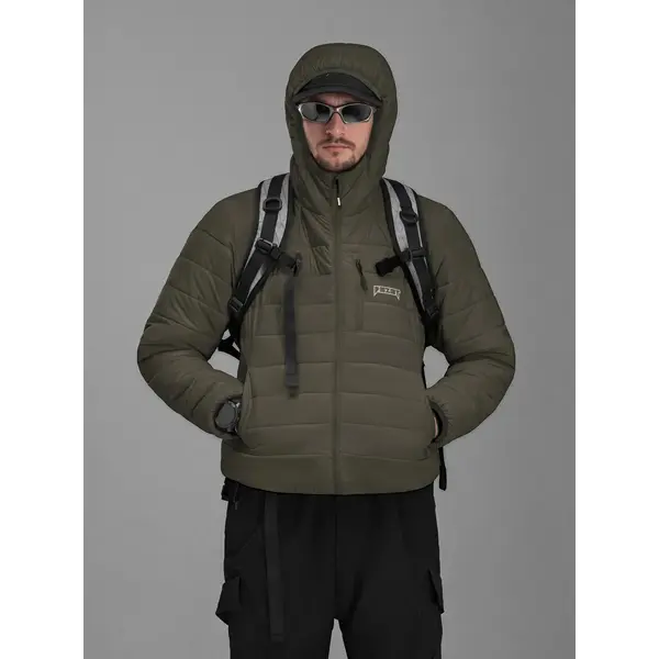 Куртка BEZET Quest стьобана демісезонна з утеплювачем Hollowsoft Хакі-XL