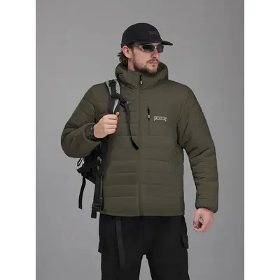 Куртка BEZET Quest стьобана демісезонна з утеплювачем Hollowsoft Хакі-2XL