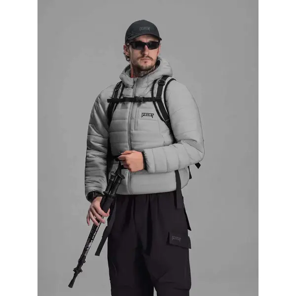 Куртка BEZET Quest стьобана демісезонна з утеплювачем Hollowsoft Сіра-M