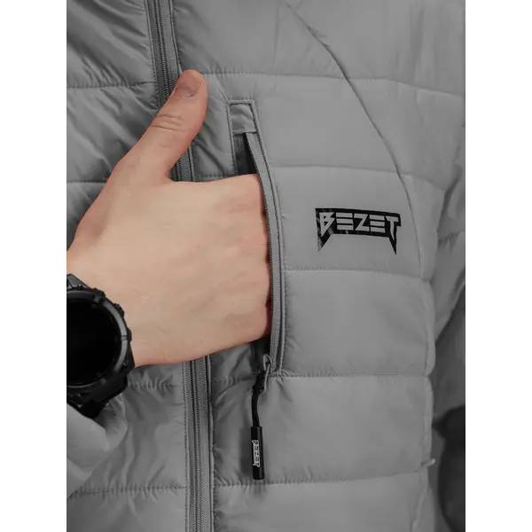 Куртка BEZET Quest стьобана демісезонна з утеплювачем Hollowsoft Сіра-2XL