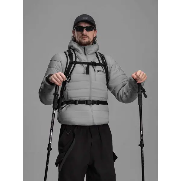 Куртка BEZET Quest стьобана демісезонна з утеплювачем Hollowsoft Сіра-3XL