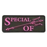 ПВХ патч тактический «SPECIAL OF» черно-розовый