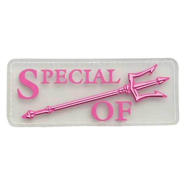 ПВХ патч тактичний «SPECIAL OF» біло-рожевий