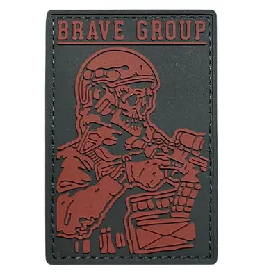 ПВХ патч тактический «BRAVE GROUP» красный